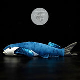 Jouet Peluche Réaliste Poisson-Volant 47cm - Couleurs Lagon - profil gauche