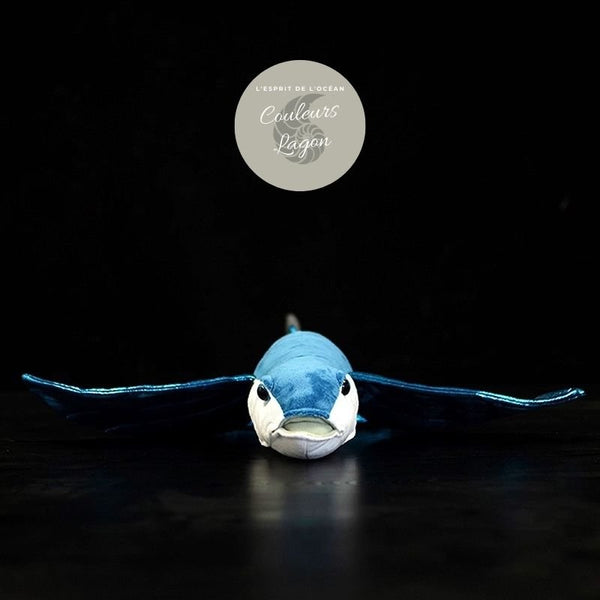 Jouet Peluche Réaliste Poisson-Volant 47cm - Couleurs Lagon - avant