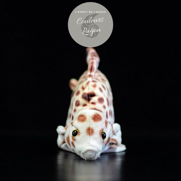 Jouet Peluche Réaliste Poissons du Lagon et Récifal 20cm 8in - Couleurs Lagon - spotted scat  avant