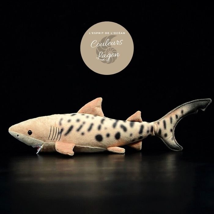 Jouet Peluche Réaliste Requin Tigre 52cm 20.50in - Couleurs Lagon