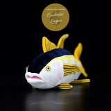 Jouet Peluche Réaliste Thon Jaune 40cm 16in - Couleurs Lagon - vue 1/3 gauche