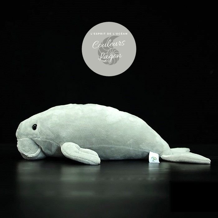 Jouet Peluche Réaliste Très Mignon Dugong 36cm - Couleurs Lagon