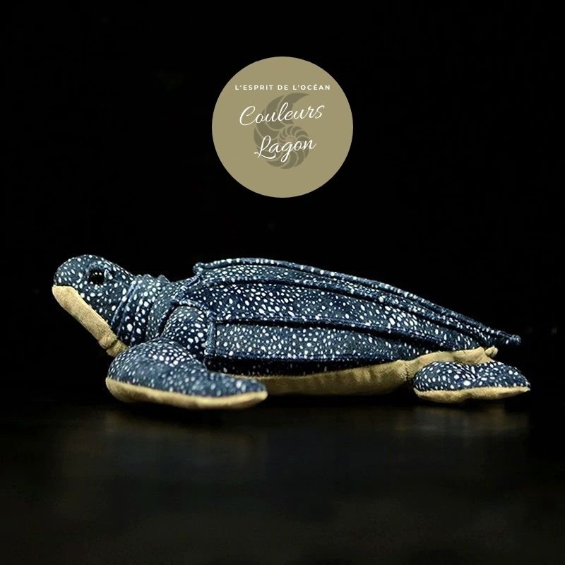 Jouet Peluche Tortue de mer Réaliste 30cm - Couleurs Lagon