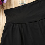 Taille élastique confort jupe de danse, gros plan | Couleurs Lagon