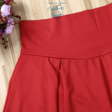 Jupe danse latine coloris rouge, détail tissu | Couleurs Lagon