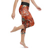 Legging de Yoga Court Taille Haute Couleurs Lagon GORGONE ROUGE - Couleurs Lagon