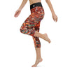 Legging de Yoga Court Taille Haute Couleurs Lagon GORGONE ROUGE - Couleurs Lagon