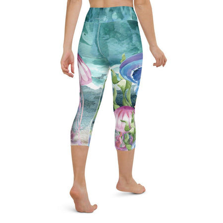 Legging de Yoga Court Taille Haute Couleurs Lagon MARINE 1 - Couleurs Lagon