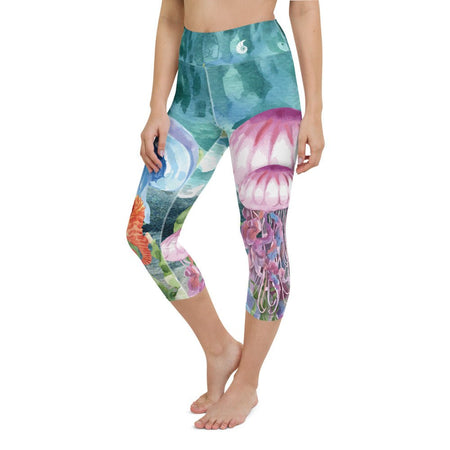 Legging de Yoga Court Taille Haute Couleurs Lagon MARINE 1 - Couleurs Lagon