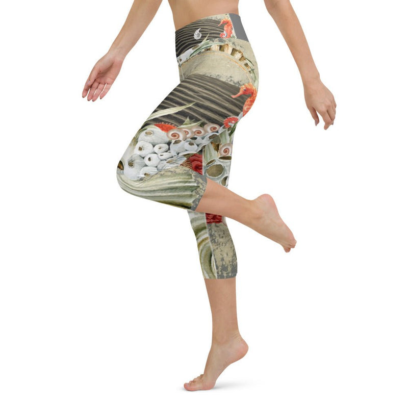 Legging de Yoga Court Taille Haute Couleurs Lagon MARINE 2 - Couleurs Lagon