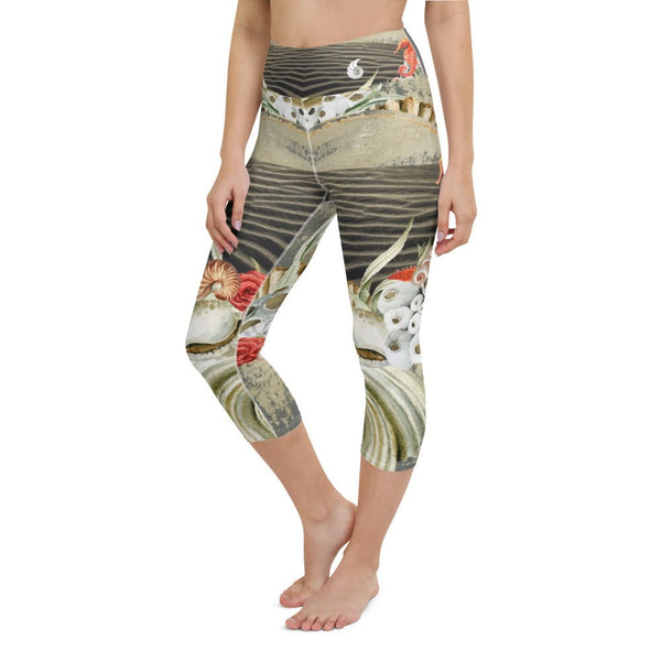 Legging de Yoga Court Taille Haute Couleurs Lagon MARINE 2 - Couleurs Lagon