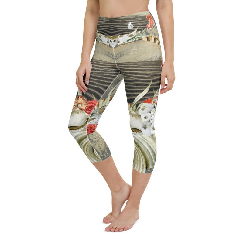 Legging de Yoga Court Taille Haute Couleurs Lagon MARINE 2 - Couleurs Lagon