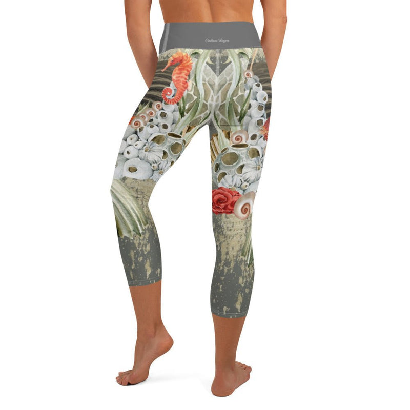 Legging de Yoga Court Taille Haute Couleurs Lagon MARINE 2.2 - Couleurs Lagon