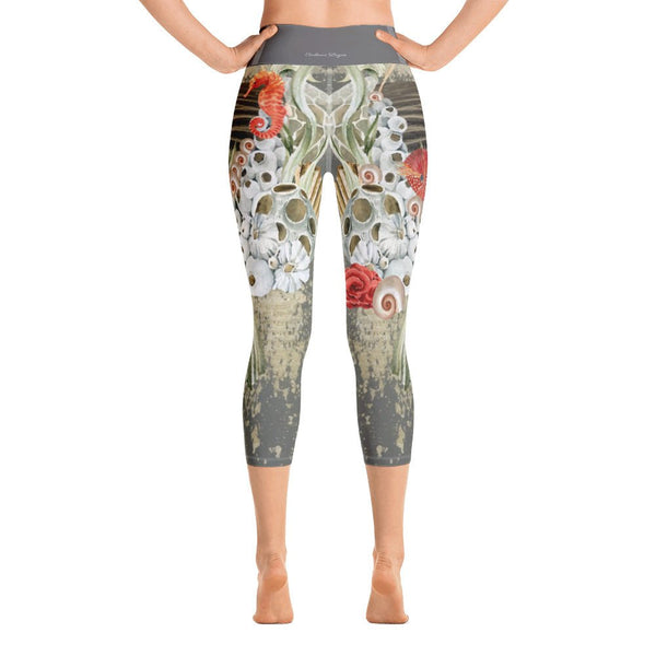 Legging de Yoga Court Taille Haute Couleurs Lagon MARINE 2.3 - Couleurs Lagon