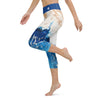 Legging de Yoga Court Taille Haute Couleurs Lagon PACIFIQUE - Couleurs Lagon