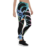 Legging yoga femme compression algues méduses – kite surf danse crossfit