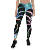 Legging yoga femme bleu algues méduses UPF50+ Couleurs Lagon – vue face