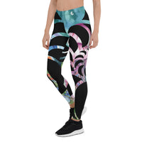 Legging yoga algues méduses Couleurs Lagon – modèle yoga et fitness