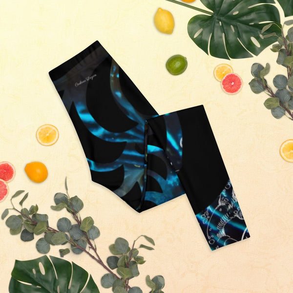 Legging de Yoga Long Taille Basse BENITIER BLEU CF - Couleurs Lagon