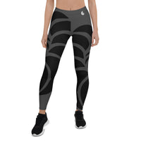 Legging yoga long taille basse BLACK CF UPF50+ — vue face Couleurs Lagon