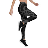 Legging crossfit surf femme polyester élasthanne noir — Couleurs Lagon Pacifique