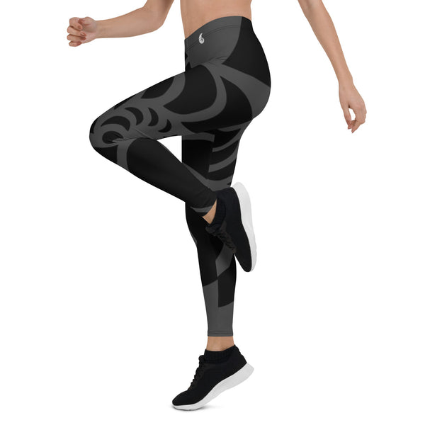 Legging yoga long slim noir séchage rapide — Couleurs Lagon Nouvelle-Calédonie