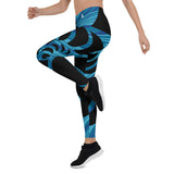 Legging yoga femme compression bleu marine – kite surf danse crossfit