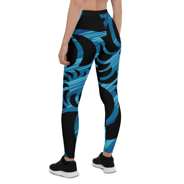 Legging yoga bleu marine Couleurs Lagon – modèle yoga et fitness