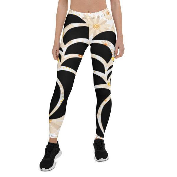 Legging de Yoga Long Taille Basse FLORAL D2 CF - Couleurs Lagon