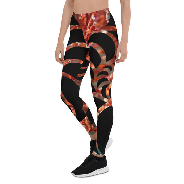 Legging de Yoga Long Taille Basse GORGONES ROUGE CF - Couleurs Lagon
