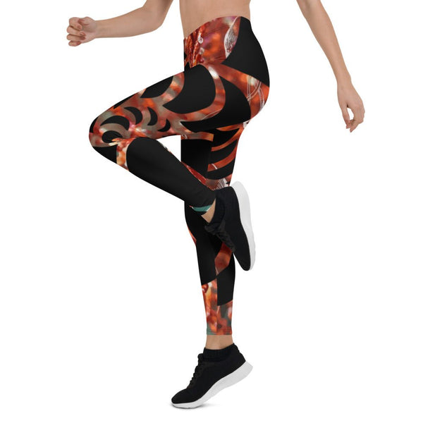 Legging de Yoga Long Taille Basse GORGONES ROUGE CF - Couleurs Lagon