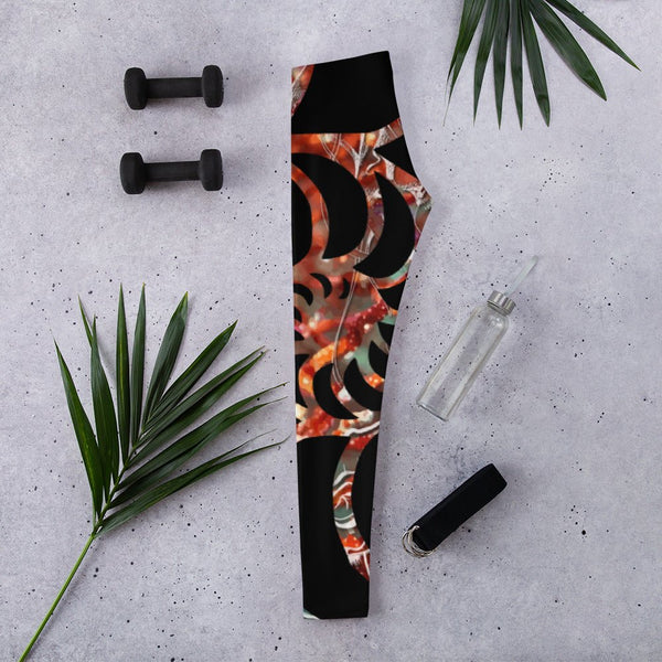 Legging de Yoga Long Taille Basse GORGONES ROUGE CF - Couleurs Lagon