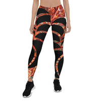 Legging de Yoga Long Taille Basse GORGONES ROUGE CF - Couleurs Lagon