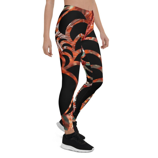 Legging de Yoga Long Taille Basse GORGONES ROUGE CF - Couleurs Lagon