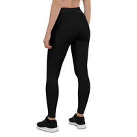 Legging de Yoga Long Taille Basse NOIR - Couleurs Lagon