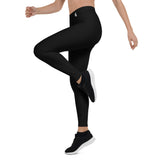 Legging de Yoga Long Taille Basse NOIR - Couleurs Lagon