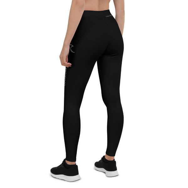 Legging de Yoga Long Taille Basse NOIR VAGUE - Couleurs Lagon