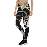 Legging de Yoga Long Taille Basse SABLE ET COQUILLAGES CF - Couleurs Lagon
