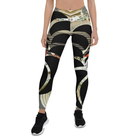 Legging de Yoga Long Taille Basse SABLE ET COQUILLAGES CF - Couleurs Lagon