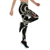 Legging de Yoga Long Taille Basse SABLE ET COQUILLAGES CF - Couleurs Lagon