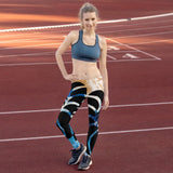 Legging sport femme bleu marbré UPF50+ Couleurs Lagon – profil latéral
