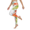 Legging de Yoga Long Taille Haute FLORAL HIBISCUS - 1 poche - Couleurs Lagon