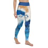 Legging de Yoga Long Taille Haute PACIFIQUE - 1 poche - Couleurs Lagon