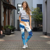 Legging de Yoga Long Taille Haute PACIFIQUE - 1 poche - Couleurs Lagon