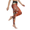Legging de Yoga Long Taille Haute ROUGE GORGONE Ceinture Noir - 1 poche - Couleurs Lagon