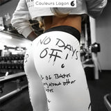 Leggings Crossfit Harden Ocean - Couleurs Lagon - blanc dos gros plan