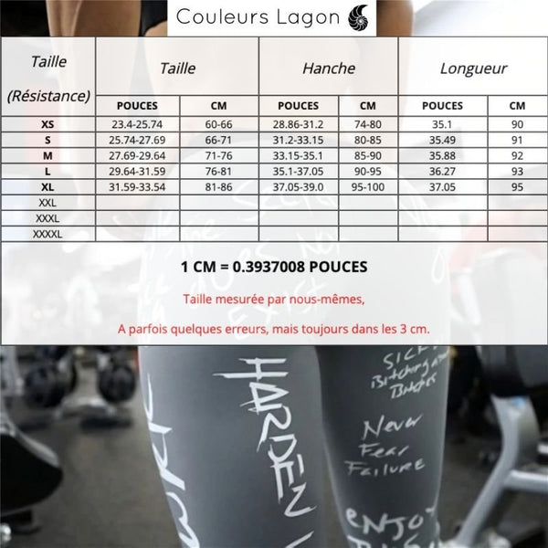 Leggings Crossfit Harden Ocean - Couleurs Lagon - tailles
