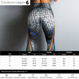 Leggings Don't Stop Taille haute Océan - Couleurs Lagon - tailles et caracteristiques