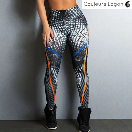 Leggings Don't Stop Taille haute Océan - Couleurs Lagon - avant