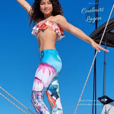 Leggings Long Taille Basse Couleurs Lagon MARINE 1 - Couleurs Lagon